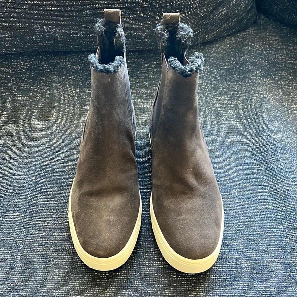 VINCE fur sneaker boots NWT